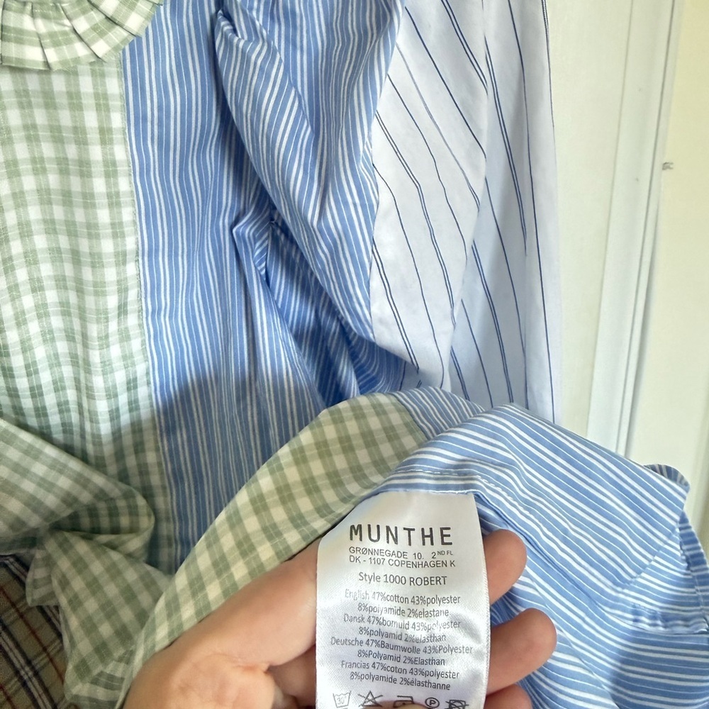 Munthe Robert Patchwork Striped Blouse - image 5